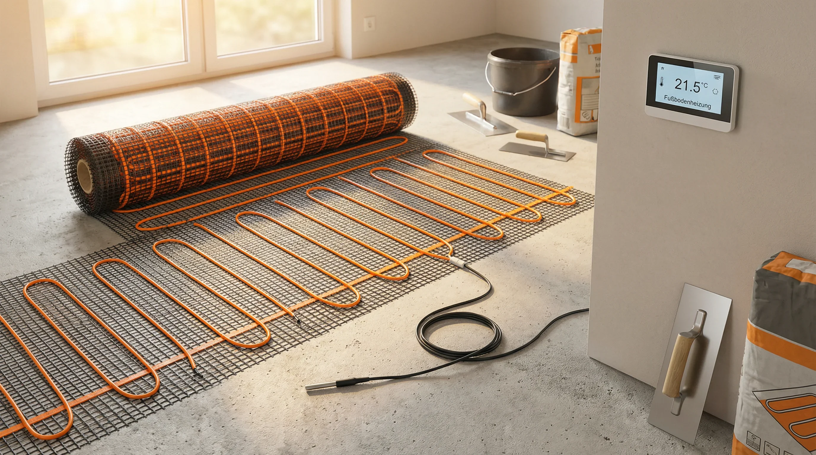 Elektrische Fußbodenheizung: Installation & Kosten