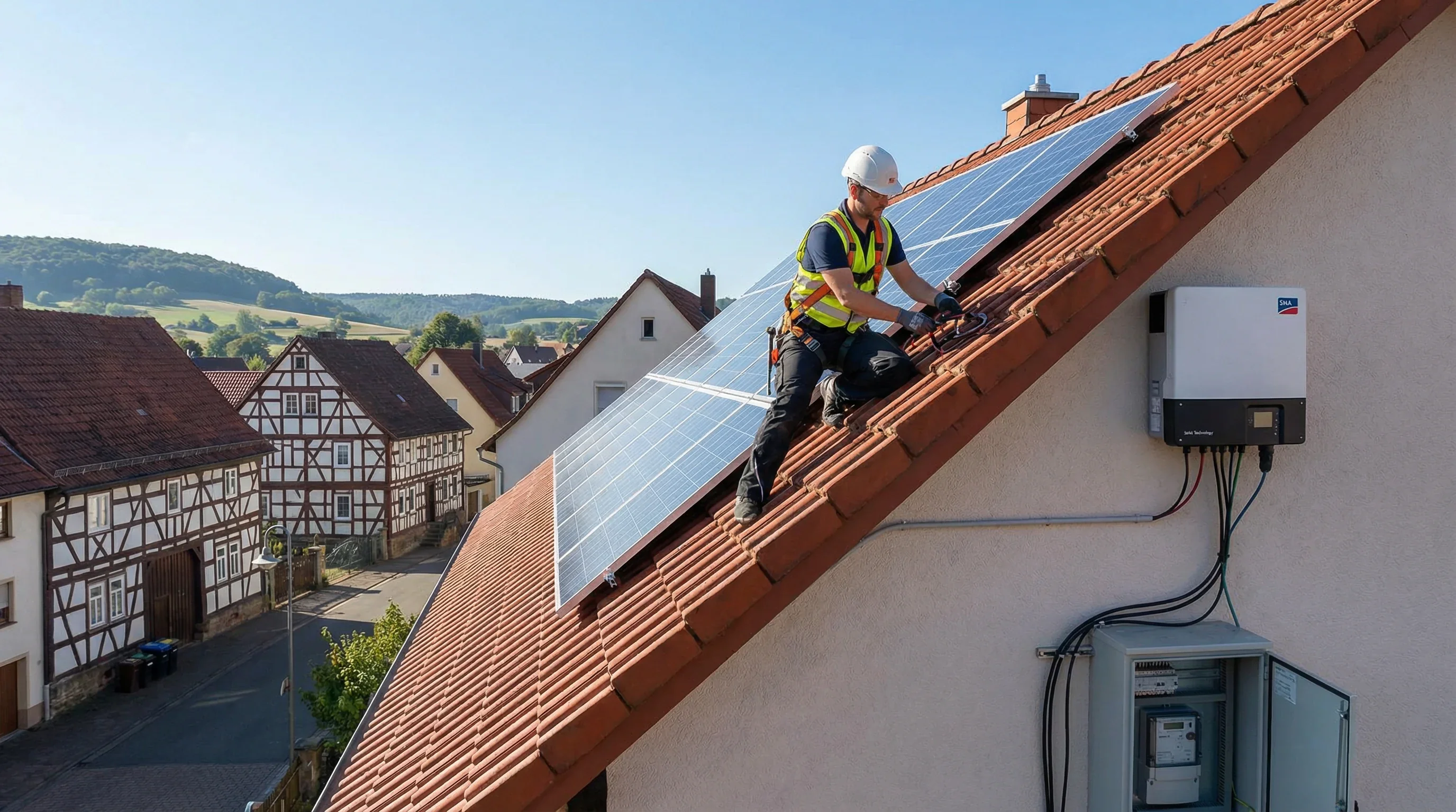Photovoltaik & Hausanschluss: Was der Elektriker macht